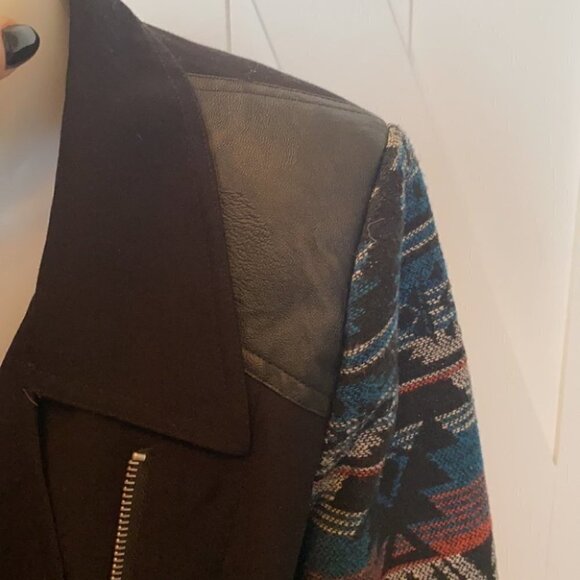 Daniel Rainn Aztec boho western moto jacket Sz S - Picture 6 of 7